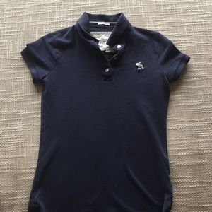 Abercrombie navy blue polo shirt